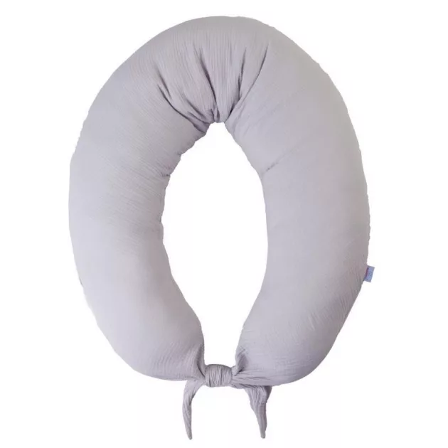 BABYMATEX Moon szoptatós párna muszlin 260 cm - világosszürke