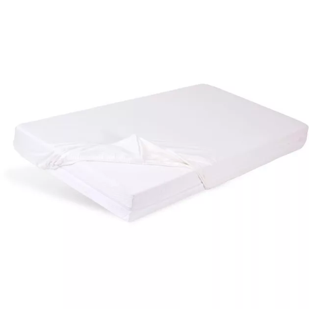 BABYMATEX Gumis vízálló lepedő Bamboo 60x120 cm - fehér