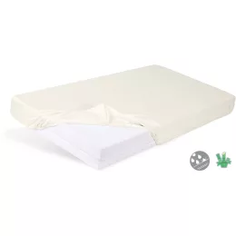   BABYMATEX Gumis vízálló lepedő Bamboo 60x120 cm - világos bézs