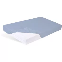   BABYMATEX Vízhatlan lepedő gumírozással Bamboo 60x120 cm - világoskék