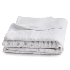 BABYMATEX Kötött pamut takaró 75x100cm Sisi - fehér