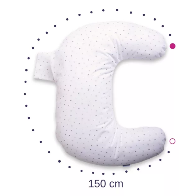 BABYMATEX Szoptatós párna miniRelax Jersey 150cm - Csillagok