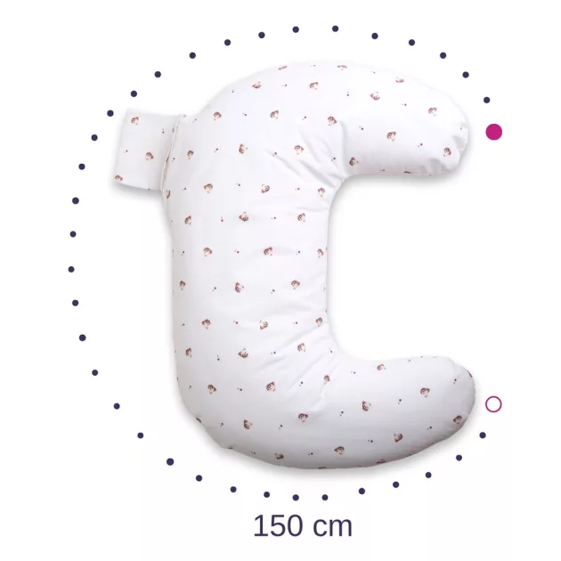 BABYMATEX Szoptatós párna miniRelax Jersey 150cm - Mackó