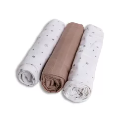 BABYMATEX Bambusz pelenka 70x70cm 3 db - Csillagok
