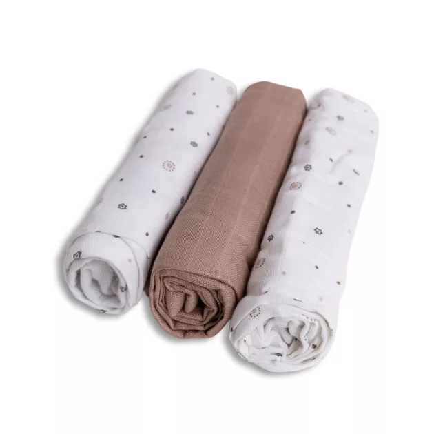 BABYMATEX Bambusz pelenka 70x70cm 3 db - Csillagok