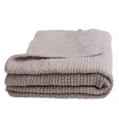 BABYMATEX Kötött pamut takaró 75x100cm Lili - krém