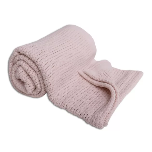 BABYMATEX Pamutból kötött takaró 75x100cm Lili - órózsaszín púder