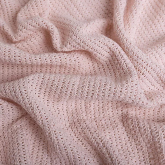 BABYMATEX Pamutból kötött takaró 75x100cm Lili - órózsaszín púder