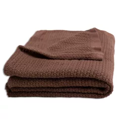 BabyMatex Kötött pamut takaró 75x100cm Lili - mokka