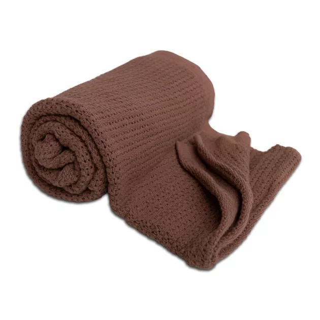 BabyMatex Kötött pamut takaró 75x100cm Lili - mokka