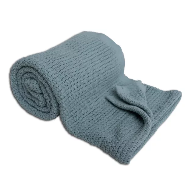 BabyMatex Kötött pamut takaró 75x100cm Lili - tengerzöld