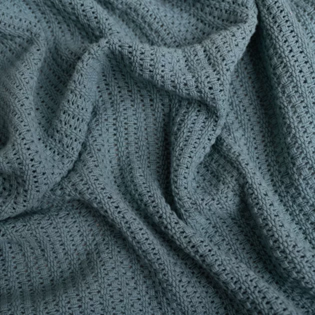 BabyMatex Kötött pamut takaró 75x100cm Lili - tengerzöld