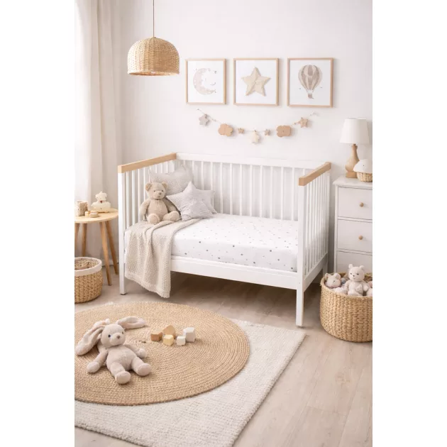 BABYMATEX Jersey gumis lepedő 60x120cm - Csillagok