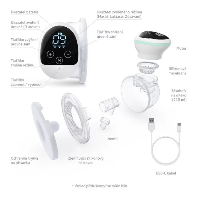 TRUELIFE Elektromos anyatej szívó handsfree Nutrio BP W5