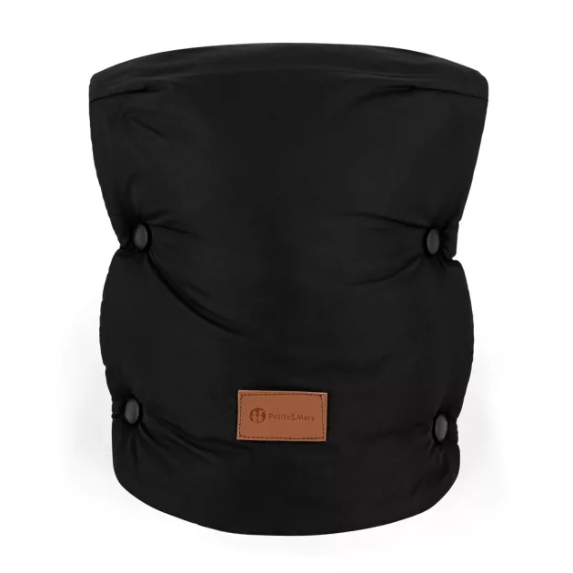 PETITE&MARS Téli szett Jibot 3in1 bundazsák + kézmelegítő kesztyű babakocsira Jasie Ink Black