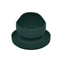   Petite&Mars Szilikon 2 részes étkészlet, tányér + tál, TAKE&MATCH, 6 hó+, Misty Green