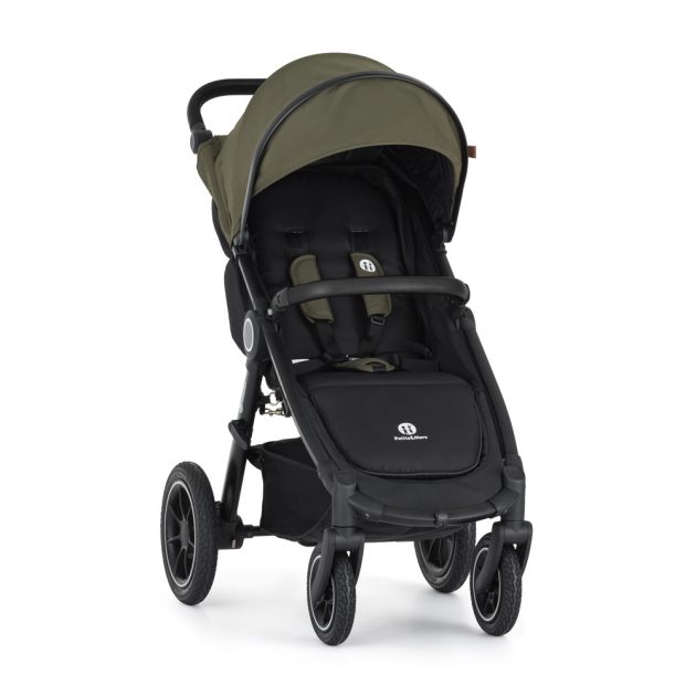 Petite&Mars Sport babakocsi Street2 Air Black + Napfénytető, Mature Olive