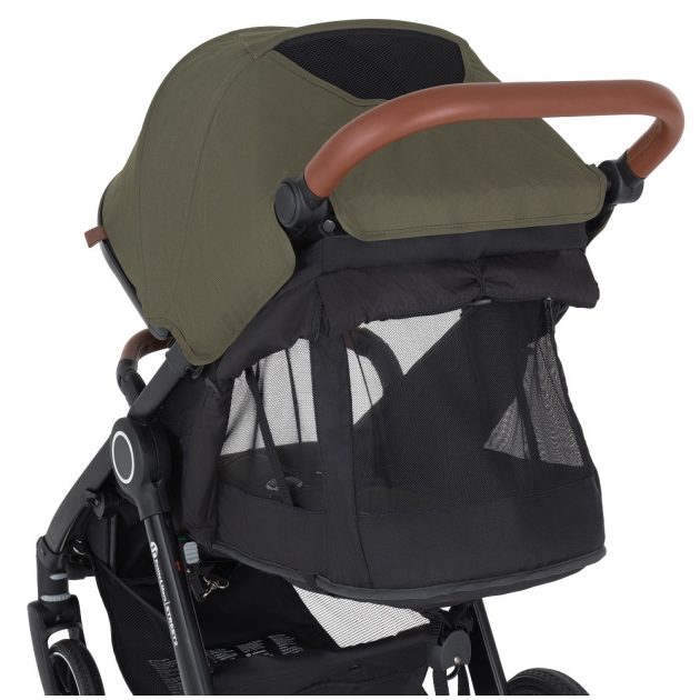 Petite&Mars Sport babakocsi Street2 Air Black + Napfénytető, Mature Olive