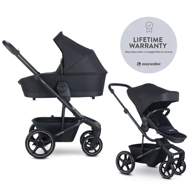 EASYWALKER Kombinált babakocsi Harvey⁵ 2v1 LITE RWS - Midnight Black