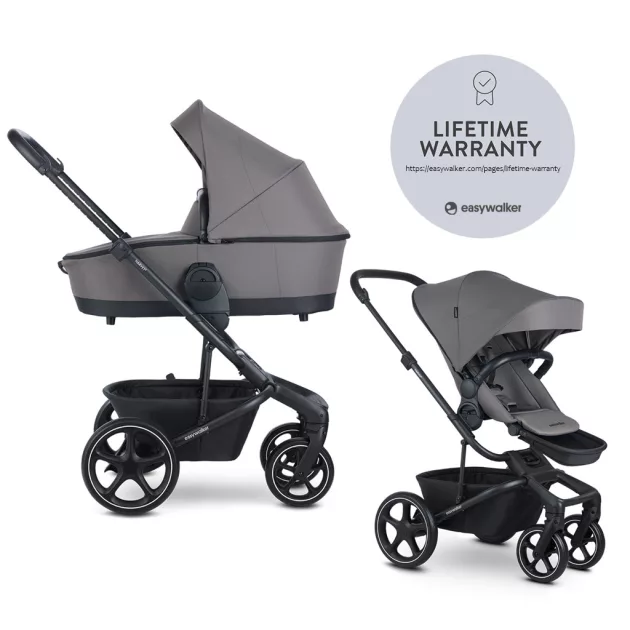 EASYWALKER Kombinált babakocsi Harvey5 2v1 LITE RWS - Pebble Grey 