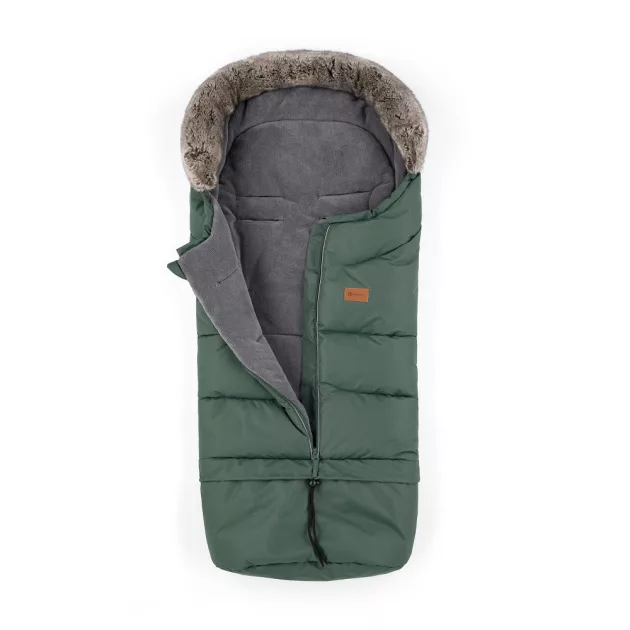 Petite&Mars Téli szett Arctic 4in1 bundazsák + kézmelegítő kesztyű babakocsira Furry - Veritable Khaki