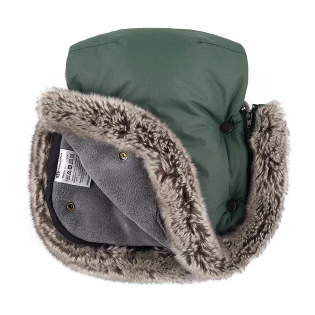 Petite&Mars Téli szett Arctic 4in1 bundazsák + kézmelegítő kesztyű babakocsira Furry - Veritable Khaki