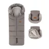 PETITE&MARS Téli szett Arctic 4in1 bundazsák + kézmelegítő kesztyű babakocsira Furry Mocha Mousse