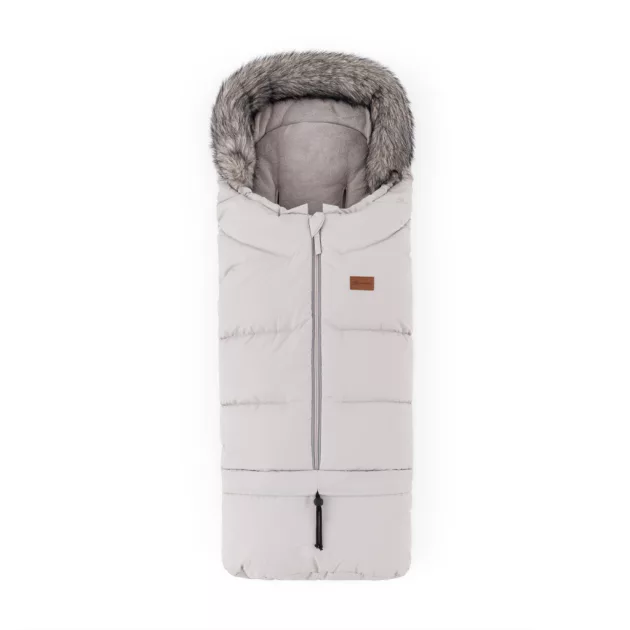 PETITE&MARS Téli szett Arctic 4in1 bundazsák +kézmelegítő kesztyű babakocsira Furry Champagne Shower