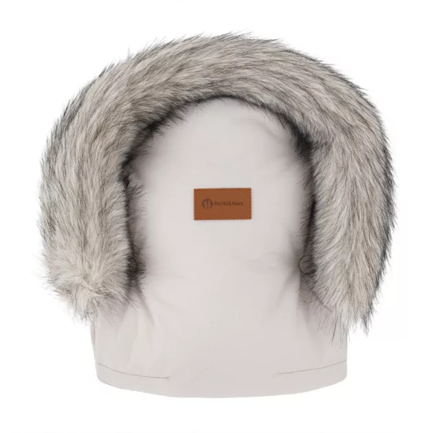 PETITE&MARS Téli szett Arctic 4in1 bundazsák +kézmelegítő kesztyű babakocsira Furry Champagne Shower