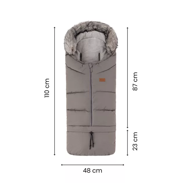 PETITE&MARS Téli szett Arctic 4in1 bundazsák +kézmelegítő kesztyű babakocsira Furry Champagne Shower