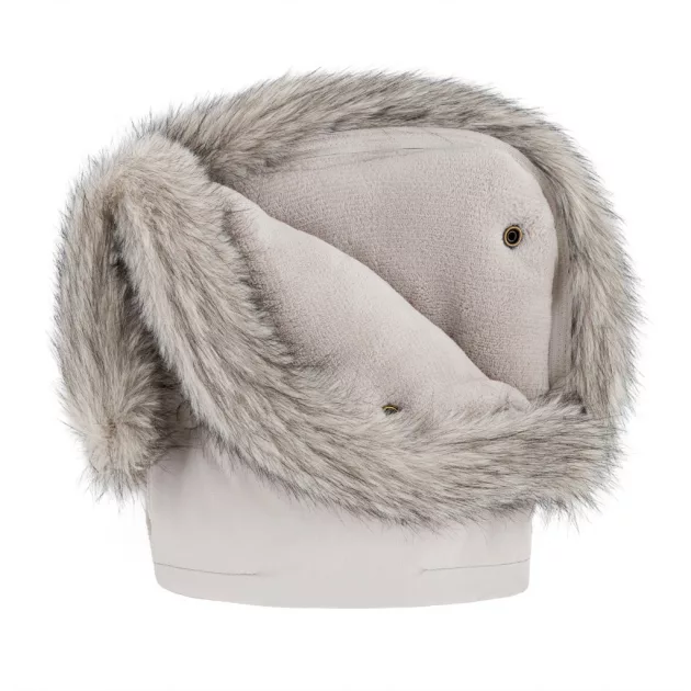 PETITE&MARS Téli szett Comfy 4in1 bundazsák + kézmelegítő kesztyű babakocsira Furry Champagne Shower