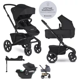   EASYWALKER KÉSZLET Babakocsi Jimmey 2 az 1-ben Pepper Black LITE RWS + CYBEX Aton B2 i-Size + alap