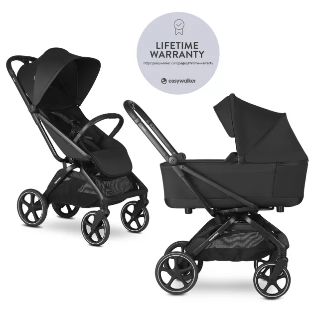 EASYWALKER Kombinált babakocsi Rockey L Pure Black