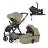 Petite&Mars Kombinált babakocsi ICON 2in1 Mossy Green LITE RWS + Core Pro i-Size Black Grey + Bázis