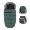 PETITE&MARS Téli szett Comfy 4in1 bundazsák + kézmelegítő kesztyű babakocsira Furry Veritable Khaki