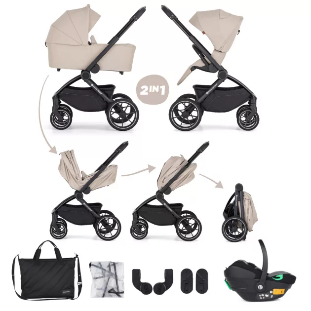 PETITE&MARS Kombinált babakocsi SCOUT 3 az 1-ben Soft Mousse + Core Pro i-Size