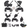 PETITE&MARS Kombinált babakocsi SCOUT 3 az 1-ben Anthracite Moon Core Pro i-Size