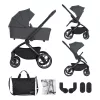 PETITE&MARS Kombinált babakocsi SCOUT 3 az 1-ben Anthracite Moon Core Pro i-Size