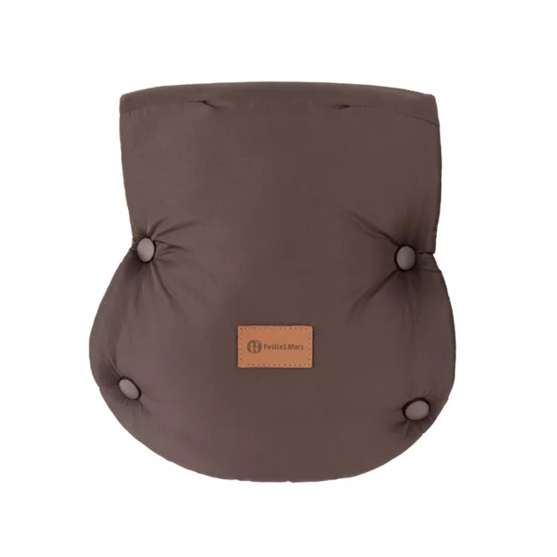 PETITE&MARS Téli szett Jibot 3in1 bundazsák + kézmelegítő kesztyű babakocsira Jasie Dark Walnut