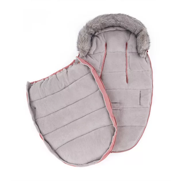 PETITE&MARS Comfy 4v1 téli bundazsák szett + babakocsi kézmelegítő Fjora Old Rose