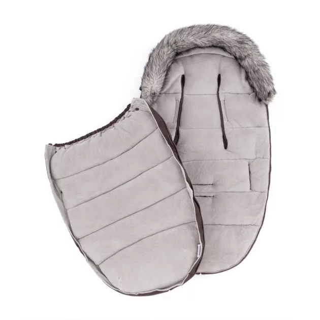 PETITE&MARS Comfy 4v1 téli bundazsák szett + babakocsi kézmelegítő Furry Rich Brown