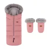 PETITE&MARS Arctic 4v1 téli bundazsák szett + babakocsi kézmelegítő Fjora - Old Rose