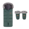 PETITE&MARS Arctic 4v1 téli bundazsák szett + babakocsi kézmelegítő Fjora - Khaki