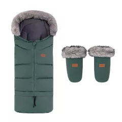   PETITE&MARS Arctic 4v1 téli bundazsák szett + babakocsi kézmelegítő Fjora - Khaki