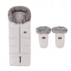 PETITE&MARS Arctic 4v1 téli bundazsák szett + babakocsi kézmelegítő Fjora - Champagne Shower