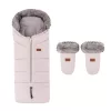 PETITE&MARS Arctic 4v1 téli bundazsák szett + babakocsi kézmelegítő Fjora - Rose Petal
