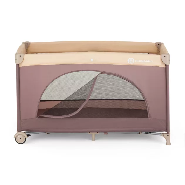 PETITE&MARS Utazóágy Nyja matraccal Foldie, Elegant Dreamlines Mocha