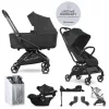 EASYWALKER Babakocsi szett 4 az 1-ben Rockey S Pure Black + CYBEX Aton B2 i-Size + bázis