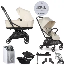   EASYWALKER Babakocsi szett 4 az 1-ben Rockey S Bright Taupe + CYBEX Aton B2 i-Size + bázis