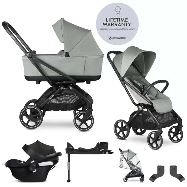 EASYWALKER Babakocsi szett 4 az 1-ben Rockey L Fresh Green + CYBEX Aton B2 i-Size + bázis